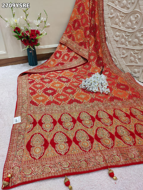 KcPc New Latest Georgette Traditional Style With Cutdana Work Saree MOH