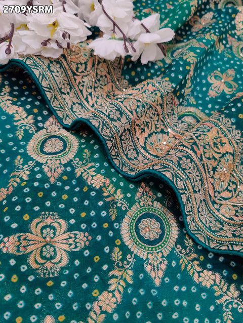 KcPc New Beautiful Georgette Traditional Style With Cutdana Work Saree MOH