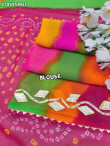 By New Leheriya Style With Gotapatti Work Saree