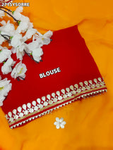 New Georgette Traditional Style With Gotapatti Work Saree