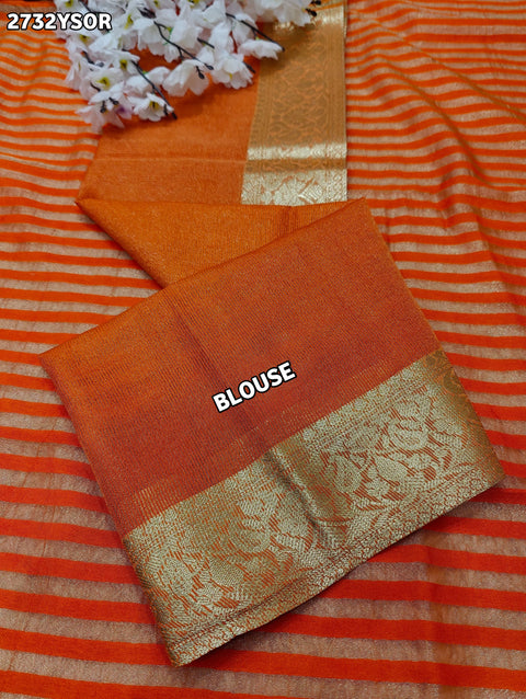 By Banarasi Style With Zari weaving Saree