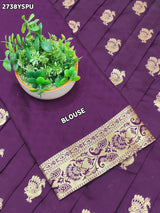 By Banarasi Style With Zari Border Work Saree