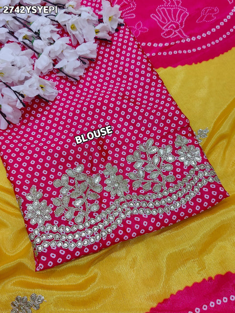 By Bandhani Saree With Wedding wear