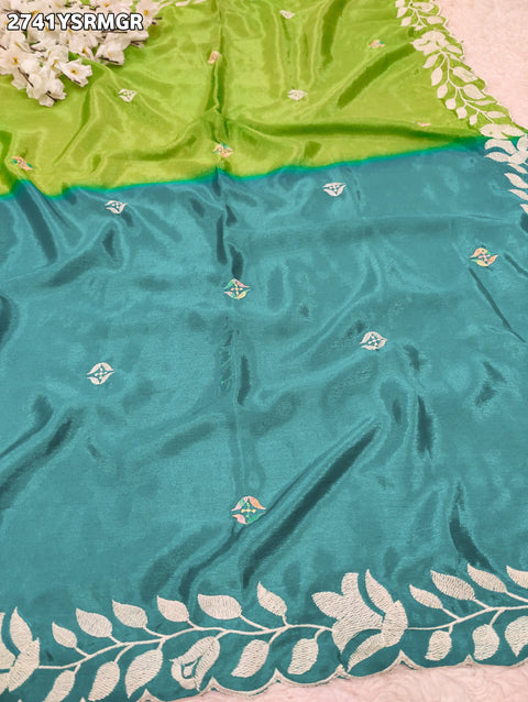 KcPc New Latest HO silk Bollywood Style With Kashida Work Saree ASH