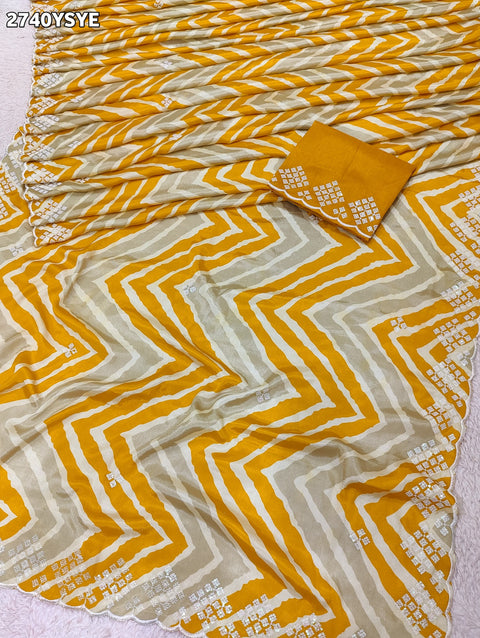 KcPc New Arrival Crepe Silk Zig zag Style With Kashida Tari Work Saree ASH