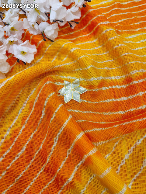 KcPc New Latest Kota doriya Leheriya Style With Gotapatti Work Saree MHS
