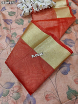 Saree with floral patternsCotton Silk Printed With Zari border Saree