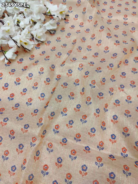 KcPc New Beautiful  Cotton silk Printed Style Casual Wear Saree KB