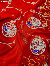 By New Mos Chiffon Marwadi Odhna with Elegant Zardosi Embellishment