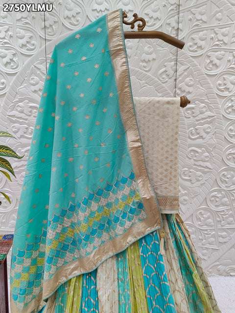 KcPc New Latest Banarasi Dola Silk Lehenga with Exquisite Stone Work MAYU