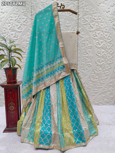 KcPc New Latest Banarasi Dola Silk Lehenga with Exquisite Stone Work MAYU
