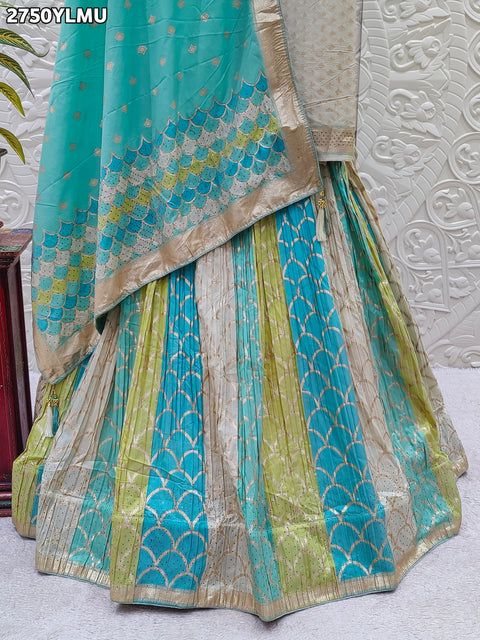KcPc New Latest Banarasi Dola Silk Lehenga with Exquisite Stone Work MAYU