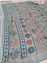 KcPc New Launch Cotton Silk Printed With Zari Border Work Saree STL