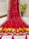 KcPc New Traditional Gaji Silk Bandhani Dupatta with Gota Patti Embellishment AMT
