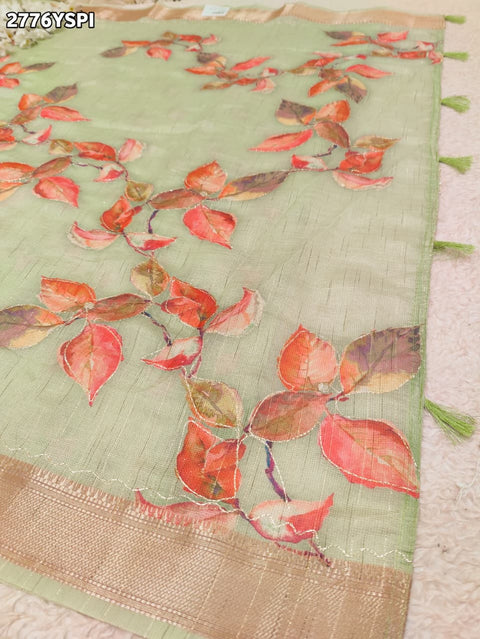 KcPc New Elegant Kota Doriya Printed Saree with Zari Border STL