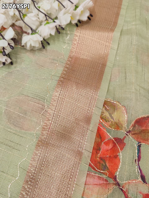 KcPc New Elegant Kota Doriya Printed Saree with Zari Border STL