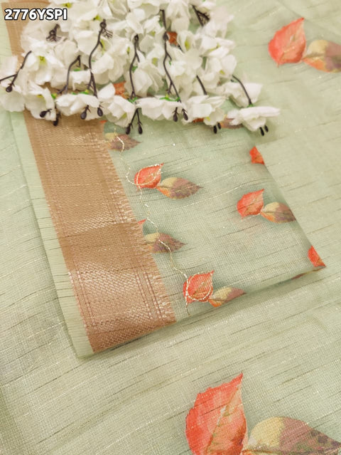 KcPc New Elegant Kota Doriya Printed Saree with Zari Border STL