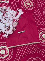 By Bandhani Saree With Casual Wear