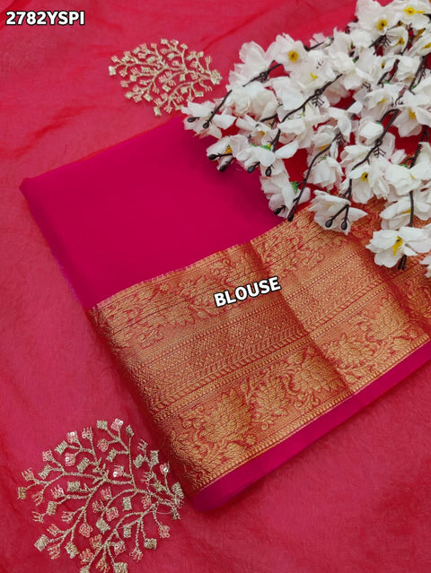 KcPc New Premium Banarasi Style Organza Saree for Special Occasions SWA
