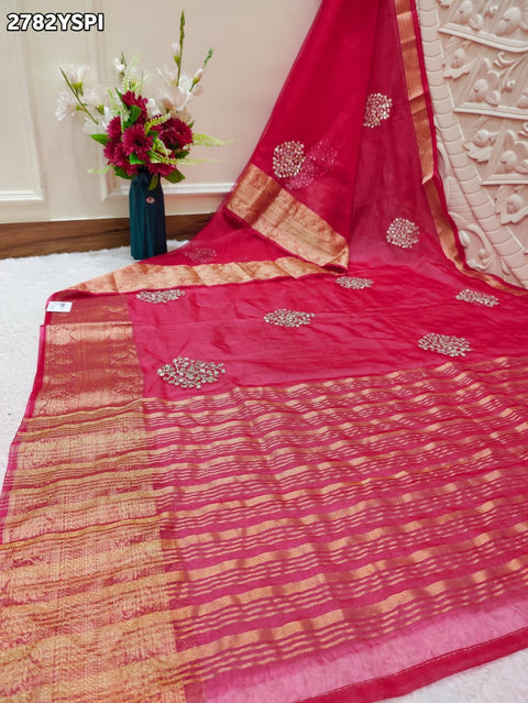 KcPc New Premium Banarasi Style Organza Saree for Special Occasions SWA