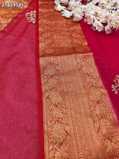 KcPc New Premium Banarasi Style Organza Saree for Special Occasions SWA