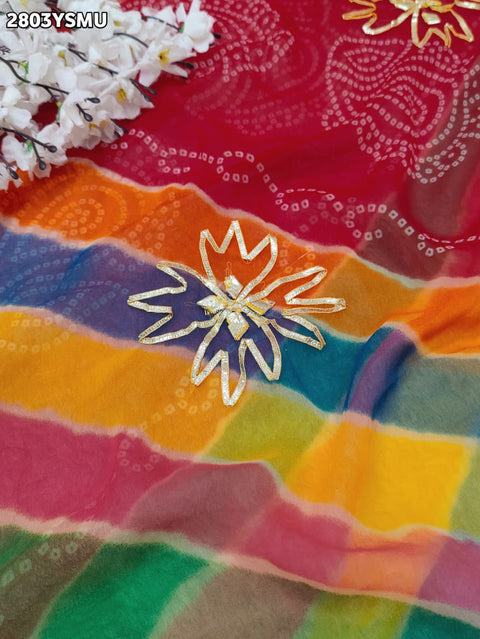 KcPc New Kota Doriya Banarasi Style Saree with Bandhani Border SWA