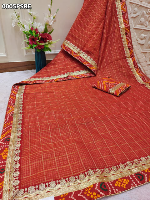 KcPc New Kota Doriya Banarasi Style Saree with Bandhani Border SWA
