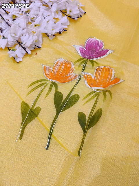 KcPc New Kota Doriya Printed Saree with Zari Border SWA