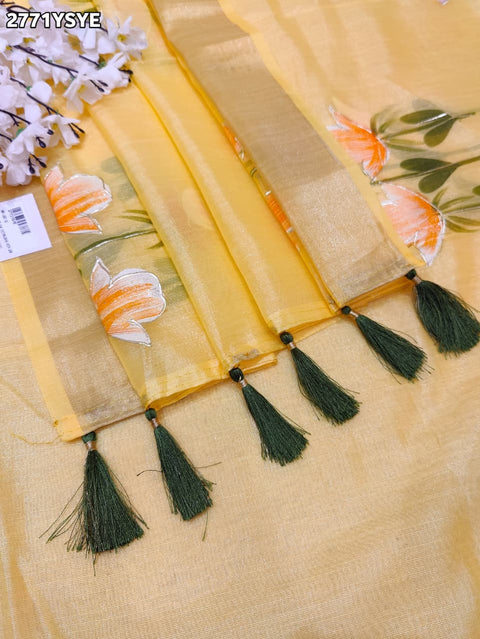 KcPc New Kota Doriya Printed Saree with Zari Border SWA