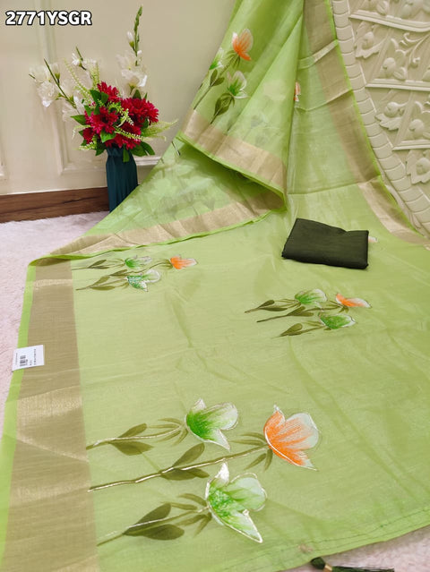 KcPc New Stylish Printed Saree in Kota Doriya Fabric SWA