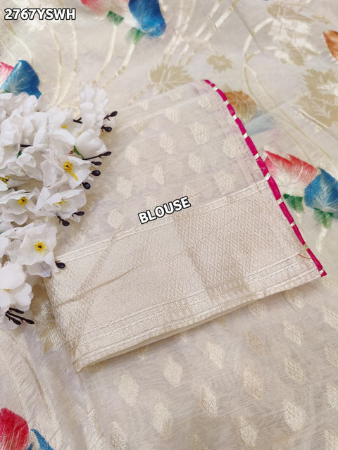 By Printed Saree With Casual wear