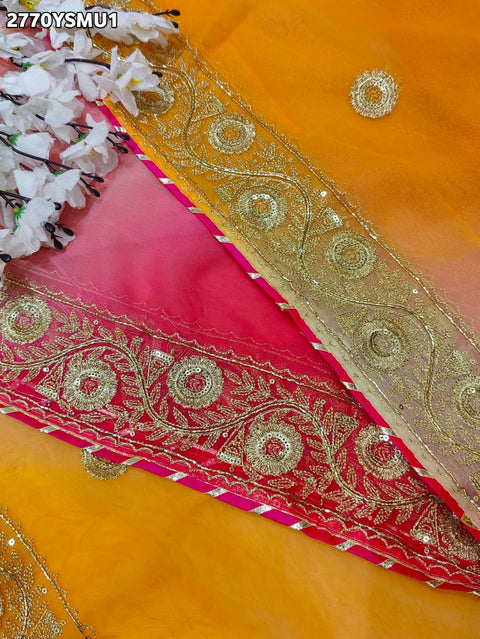 KcPc New Chiffon Traditional Saree with Cutdana Embroidery SWA