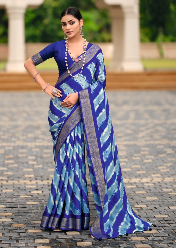 By Leheriya Saree With Casual wear