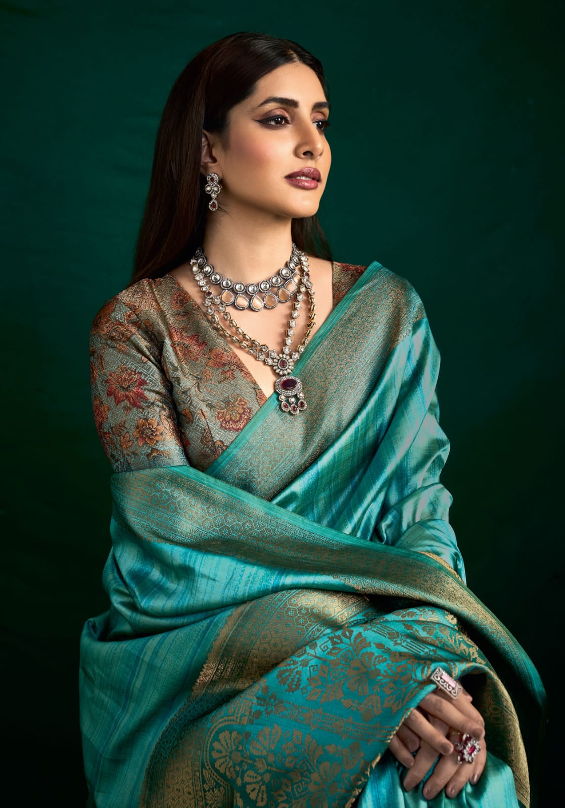 By Banarasi Saree With Casual wear