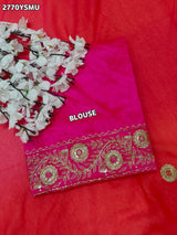 By Traditional Saree With Cutdana Embroidery Work