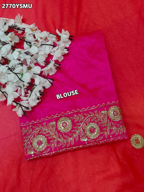 KcPc New Stylish Chiffon Saree with Hand Embroidery Work SWA