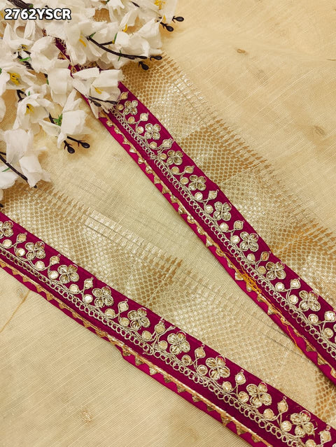 KcPc New Classic Tissue Cotton Silk Saree with Gota Patti Charm SWA