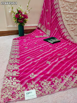 KcPc New Festive Chiffon Saree in Leheriya Style SWA