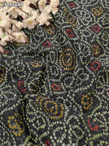 By Bandhani Saree With Casual wear