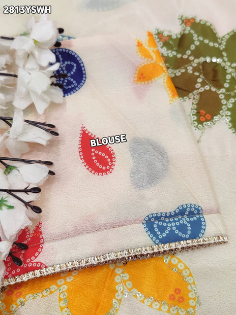 By Bandhani Saree  With Party wear