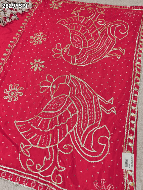 KcPc New Elegant Modal Silk Saree in Traditional Gaji Bandhani Style SWA