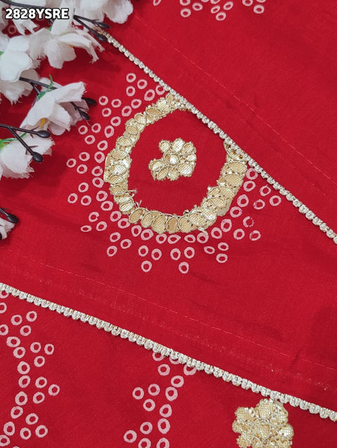 KcPc New Royal Wedding Wear Gaji Bandhani Saree in Viscos Silk SWA