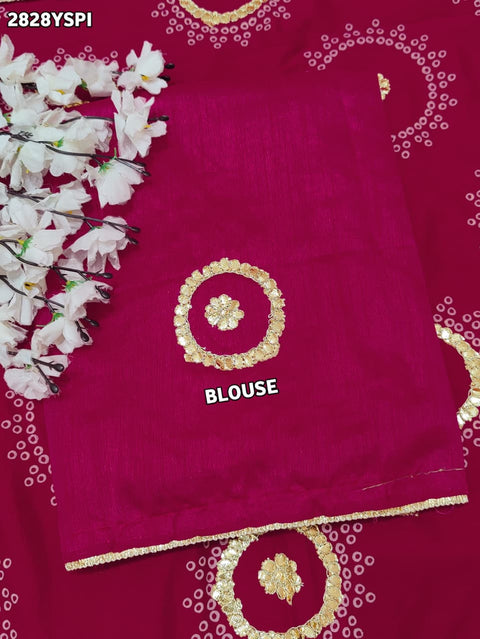 KcPc New Gorgeous Bridal Saree with Gaji Bandhani & Gota Patti Work SWA