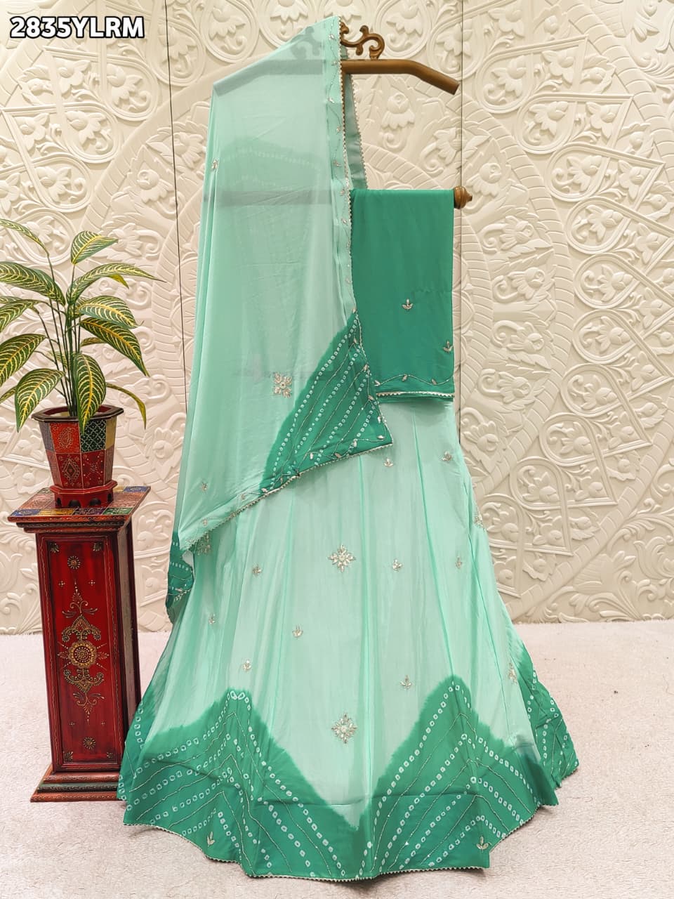 By Leheriya Lehenga With Traditional wear