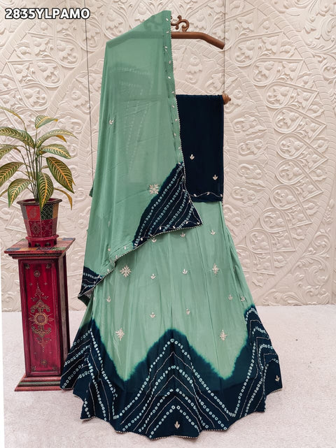 KcPc New Royal Traditional Leheriya Lehenga in Lightweight Chinon GSM