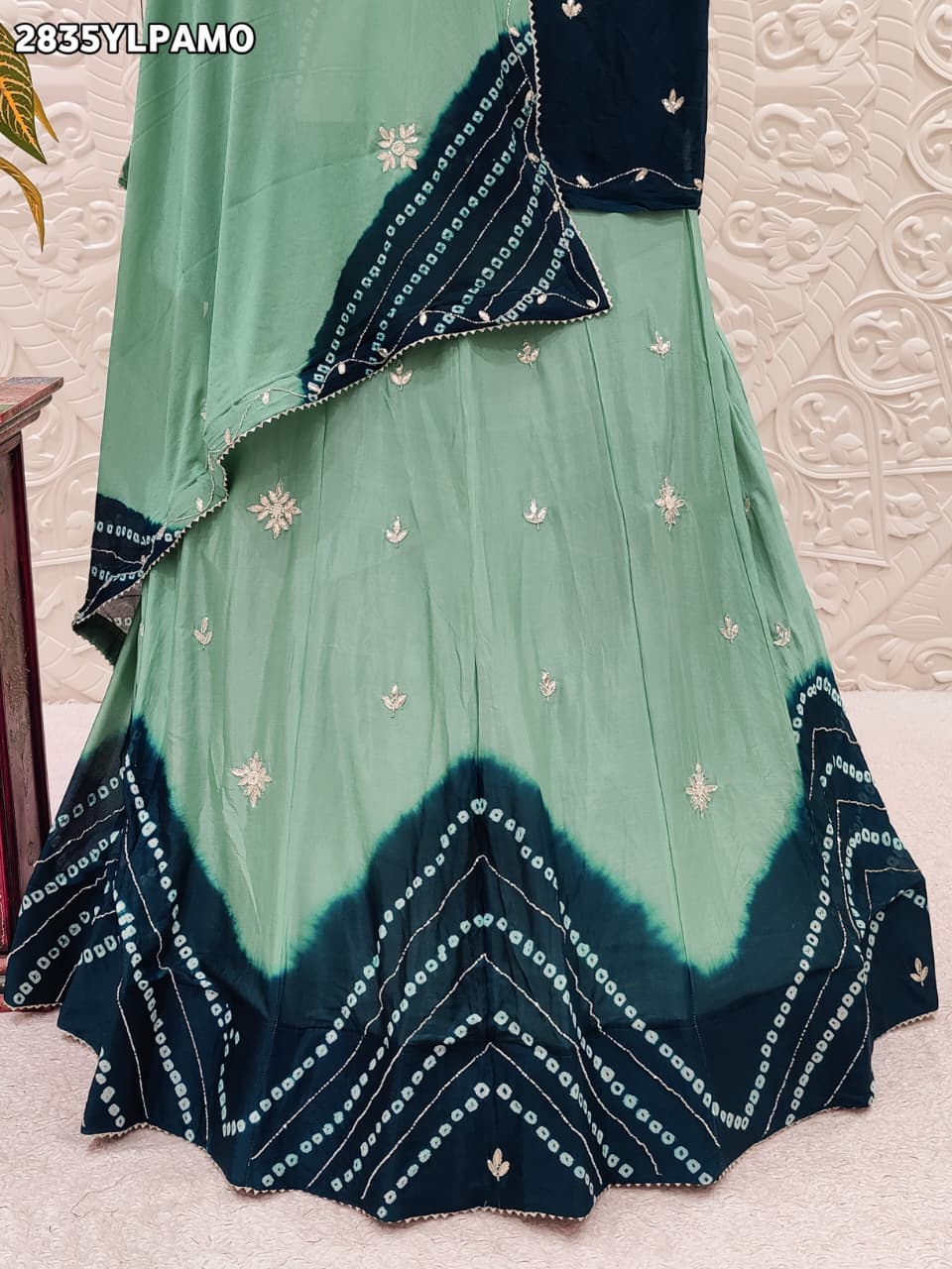 By Leheriya Lehenga With Traditional wear