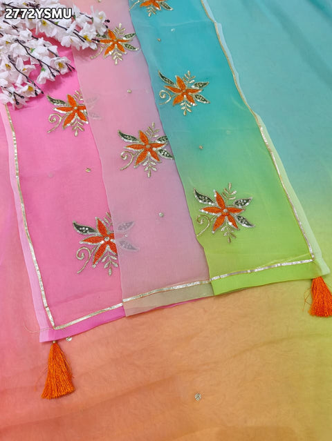 KcPc New Beautiful Festive Wear Saree in Royal Georgette Fabric SWA