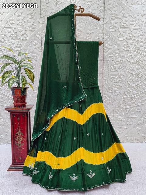 KcPc New Traditional Style Chinon Silk Lehenga GSM