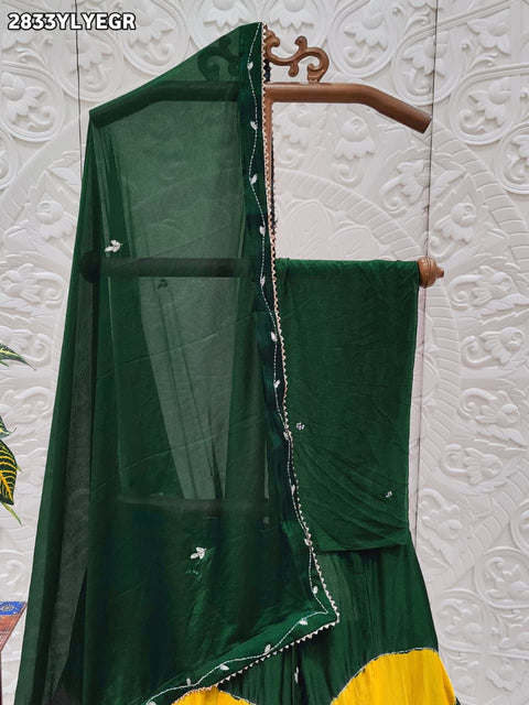 KcPc New Traditional Style Chinon Silk Lehenga GSM