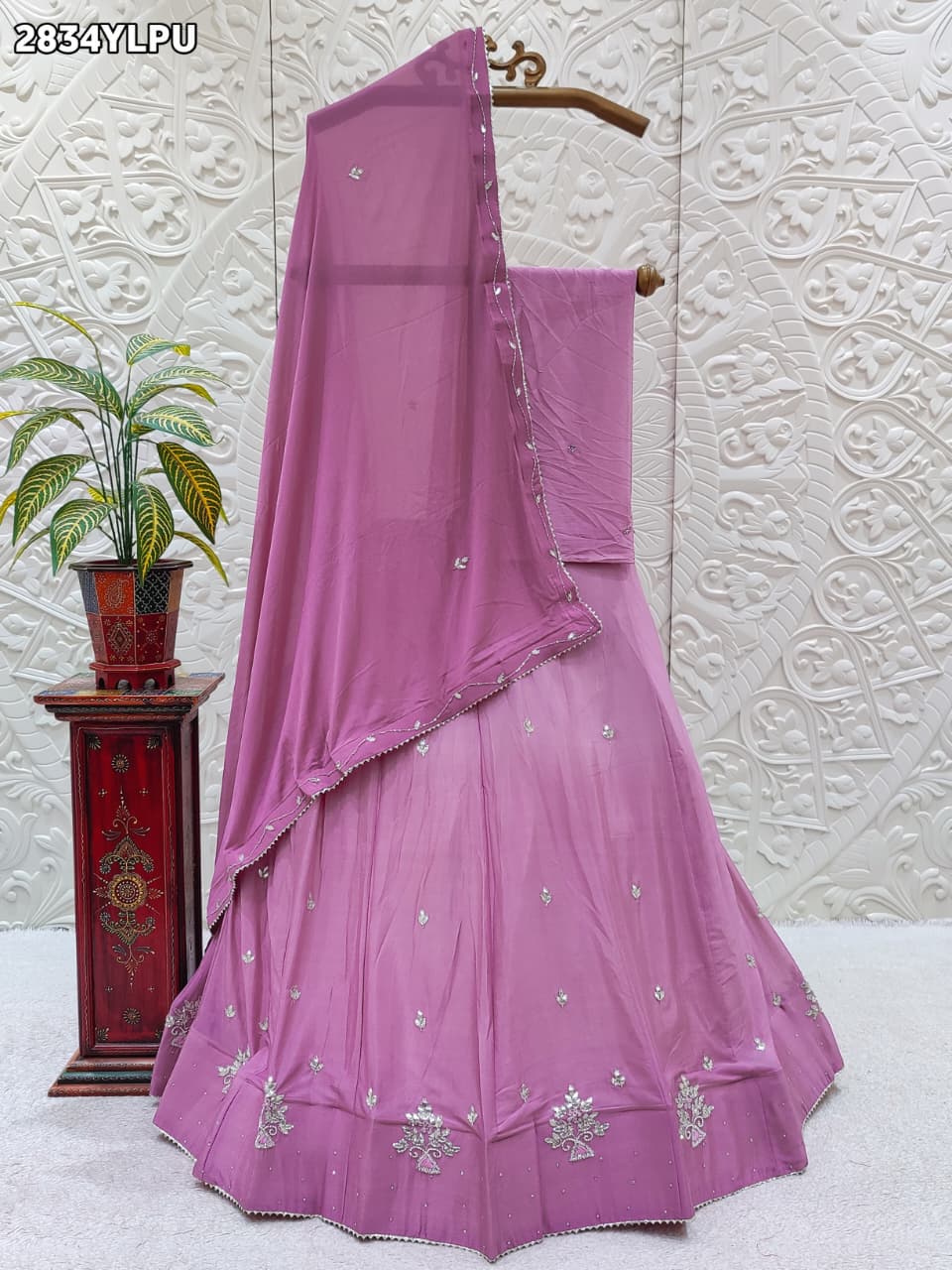 By Traditional Lehenga With Cutdana Work
